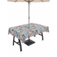 thumbnail image 1 of Outdoor Tablecloths with Umbrella Hole & Zipper, Spring Red Floral 60 x102 Inch Rectangle Tablecloths, Daiy Birds Farmhouse Blue Botanical Waterproof Table Cloth, Patio/Pool/Picnic Table Covers, 1 of 8