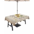 thumbnail image 1 of Outdoor Tablecloths with Umbrella Hole & Zipper, Sunflower 54x80 Inch Tablecloth Rectangle, Vintage Botanical Waterproof Table Cloth, Patio/Pool/Picnic Table Covers, 1 of 8