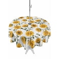 thumbnail image 1 of Outdoor Tablecloths with Umbrella Hole & Zipper, Sunflowers Round Tablecloths 60 Inch, Spring Botanical Yellow Flowers Branches Waterproof Table Cloth, Patio/Pool/Picnic Table Covers, 1 of 8