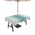 thumbnail image 1 of Outdoor Tablecloths with Umbrella Hole & Zipper, Teal Grey Ombre Rectangle Tablecloth 52x70 Inch, Farmhouse Gradient Minimalist Waterproof Table Cloth, Patio/Pool/Picnic Table Covers, 1 of 8