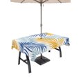 thumbnail image 1 of Outdoor Tablecloths with Umbrella Hole & Zipper, Tropical Palm Leaves 60 x102 Inch Rectangle Tablecloths, Summer Botanical Boho Watercolor Waterproof Table Cloth, Patio/Pool/Picnic Table Covers, 1 of 8