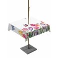 thumbnail image 1 of Outdoor Tablecloths with Umbrella Hole & Zipper, Tulips Spring Floral 60x60 Inch Square Tablecloths, Pastoral Flowers Butterfly Farmhouse Waterproof Table Cloth, Patio/Pool/Picnic Table Covers, 1 of 8