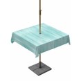 thumbnail image 1 of Outdoor Tablecloths with Umbrella Hole & Zipper, Turquoise 54x54 Inch Square Tablecloths, Modern Abstract Art Ombre Striped Waterproof Table Cloth, Patio/Pool/Picnic Table Covers, 1 of 8