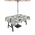 thumbnail image 1 of Outdoor Tablecloths with Umbrella Hole & Zipper, Western Cowboys Rectangle Tablecloth 60x120 Inch, Vintage Desert Canyon Cactus Horseshoe Waterproof Table Cloth, Patio/Pool/Picnic Table Covers, 1 of 8