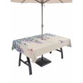 thumbnail image 1 of Outdoor Tablecloths with Umbrella Hole & Zipper, Wisteria Tablecloth Rectangle 60x84 Inch, Purple Flowers Leaves Butterflies Plants Spring Beige Waterproof Table Cloth, Patio/Pool Table Covers, 1 of 8