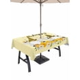 thumbnail image 1 of Outdoor Tablecloths with Umbrella Hole & Zipper, Yellow Bee Gnomes Tablecloth Rectangle 60x84 Inch, Spring Floral Daisy Farmhouse Waterproof Table Cloth, Patio/Pool/Picnic Table Covers, 1 of 8