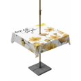 thumbnail image 1 of Outdoor Tablecloths with Umbrella Hole & Zipper, Yellow Flowers 60x60 Inch Square Tablecloths, Elegant Spring Floral Butterflies Waterproof Table Cloth, Patio/Pool/Picnic Table Covers, 1 of 8