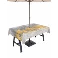 thumbnail image 1 of Outdoor Tablecloths with Umbrella Hole & Zipper, Yellow Grey Abstract Tablecloth Rectangle 60x84 Inch, Gradient Geometric Graffiti Modern Art Waterproof Table Cloth, Patio/Pool/Picnic Table Covers, 1 of 8
