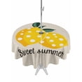 thumbnail image 1 of Outdoor Tablecloths with Umbrella Hole & Zipper, Yellow Lemons Round Tablecloths 60 Inch, Summer Botanical Farmhouse Rustic Waterproof Table Cloth, Patio/Pool/Picnic Table Covers, 1 of 8