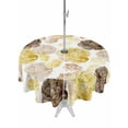 thumbnail image 1 of Outdoor Tablecloths with Umbrella Hole & Zipper, Yellow Ombre Spring Floral Round Tablecloths 60 Inch, Summer Botanical Flowers Waterproof Table Cloth, Patio/Pool/Picnic Table Covers, 1 of 8