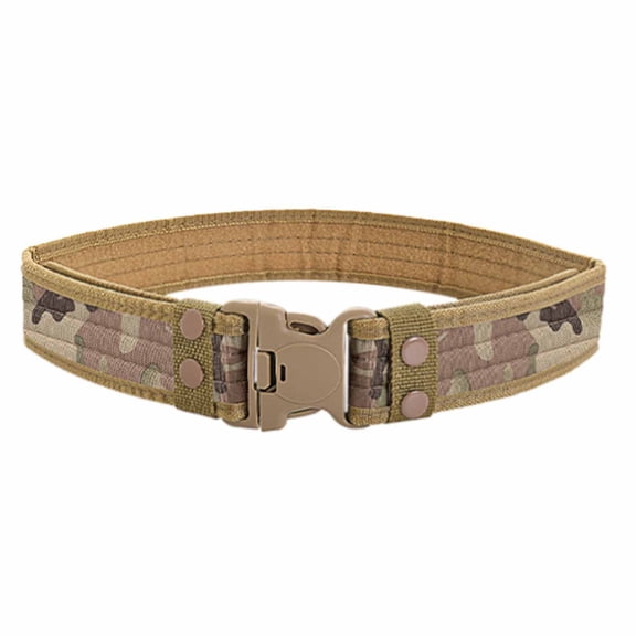 Outdoor Tactical Belt, Heavy Duty Adjustable Nylon Webbing Belt For Men Women, Military Style Work Belt For Hunting Camping Hiking Trekking, 1 Pack Waist Belt For Security Gear