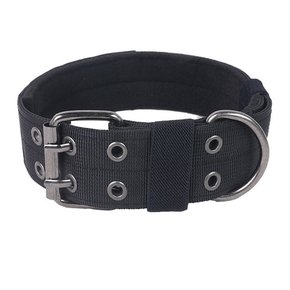 Outdoor Tactical Heavy-Duty Nylon Dog Collar,Adjustable Comfort Fit,Alloy Protective Hardware,Secure Top Handle,for Small/Medium/Large Dogs
