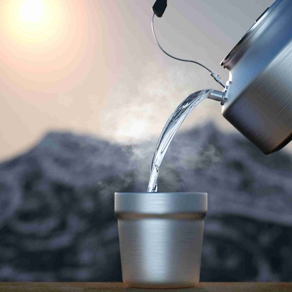 Outdoor Teapot With Cup Stainless Steel Rustproof Anti-corrosion Tableware Set Kettle Camping Pinic Hiking