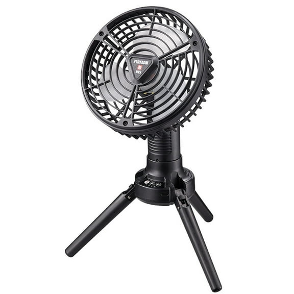 Outdoor Tent Fan With LED Lantern Foldable Tripod Hang Hook 270 Rotation