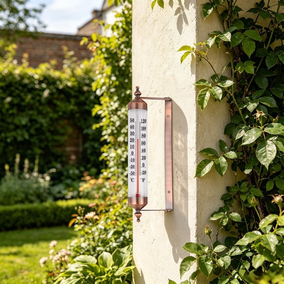 Outdoor Thermometer Waterproof for House, Adjustable Angle Gauge No Battery Wall Mount