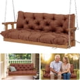 thumbnail image 1 of Outdoor Thick Swing Cushion, Waterproof Porch Swing Pad, 2-3 Seat Outdoor Swing Cushion for Porch, Courtyard, Garden, Backyard, (Darkbrown, 60 x 40 inch), 1 of 7