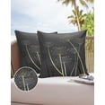thumbnail image 1 of Outdoor Throw Pillow Cover Abstract Dandelion Silhouette Waterproof Cushion Covers 2 Pack Colorful Striped Plant on Gray Pillow Cases Home Decoration for Patio Garden Couch Sofa, 1 of 7