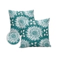 thumbnail image 1 of Outdoor Throw Pillow Cover Abstract Farm White Sunflowers Art Floral and Leaves Waterproof Cushion Covers 2 Pack Teal Pillow Cases Home Decoration for Patio Garden Couch Sofa, 1 of 6