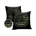 thumbnail image 1 of Outdoor Throw Pillow Cover American Camouflage Flag Medal Waterproof Cushion Covers 2 Pack Black Pillow Cases Home Decoration for Patio Garden Couch Sofa, 1 of 1