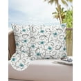 thumbnail image 1 of Outdoor Throw Pillow Cover Blossom Blue Watercolor Flower Waterproof Cushion Covers 2 Pack Abstract Black Swirling on White Pillow Cases Home Decoration for Patio Garden Couch Sofa, 1 of 7