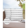 thumbnail image 1 of Outdoor Throw Pillow Cover Boho Black Geometric Dots on White Waterproof Cushion Covers 2 Pack Modern Simplistic Style Pillow Cases Home Decoration for Patio Garden Couch Sofa, 1 of 7