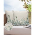 thumbnail image 1 of Outdoor Throw Pillow Cover Farm Daisy and Eucalyptus Leaves Vines Waterproof Cushion Covers 2 Pack Greenery on Vintage Linen Pillow Cases Home Decoration for Patio Garden Couch Sofa, 1 of 7
