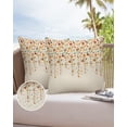 thumbnail image 1 of Outdoor Throw Pillow Cover Farm Orange Teal Weeping Floral Vines Waterproof Cushion Covers 2 Pack Autumn Flowers on Linen Pillow Cases Home Decoration for Patio Garden Couch Sofa, 1 of 7