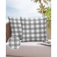 thumbnail image 1 of Outdoor Throw Pillow Cover Farmhouse Gray and White Buffalo Plaid Check Waterproof Cushion Covers 2 Pack Classic Lattice Grid Pillow Cases Home Decoration for Patio Garden Couch Sofa, 1 of 5