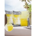 thumbnail image 1 of Outdoor Throw Pillow Cover Modern Abstract Geometric Art Waterproof Cushion Covers 2 Pack Yellow Grey Color Blocks Graffiti Pillow Cases Home Decoration for Patio Garden Couch Sofa, 1 of 7