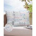 thumbnail image 1 of Outdoor Throw Pillow Cover Retro Nautical Anchor Text Waterproof Cushion Covers 2 Pack Rustic Sailboat Anchor Paddle Pillow Cases Home Decoration for Patio Garden Couch Sofa, 1 of 7