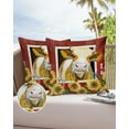 thumbnail image 1 of Outdoor Throw Pillow Cover Rural Farm Cow Sunflower Waterproof Cushion Covers 2 Pack Pastoral Style Red Barn Pillow Cases Home Decoration for Patio Garden Couch Sofa, 1 of 7