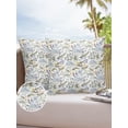 thumbnail image 1 of Outdoor Throw Pillow Cover Spring Watercolor Garden Art Floral Plants Waterproof Cushion Covers 2 Pack Botanical Leaves Foliage on White Pillow Cases Home Decoration for Patio Garden Couch Sofa, 1 of 7