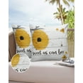 thumbnail image 1 of Outdoor Throw Pillow Cover Spring Yellow Bee Honeycomb on Vintage Wood Plank Waterproof Cushion Covers 2 Pack Farmhouse Pillow Cases Home Decoration for Patio Garden Couch Sofa, 1 of 7