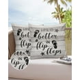 thumbnail image 1 of Outdoor Throw Pillow Cover Summer Ocean Beach Black Slipper Wood Plank Waterproof Cushion Covers 2 Pack Seashell Pillow Cases Home Decoration for Patio Garden Couch Sofa, 1 of 7