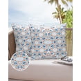 thumbnail image 1 of Outdoor Throw Pillow Cover Vintage Blue Orange Splicing Circle Waterproof Cushion Covers 2 Pack Abstract Geometric Tile Texture Pillow Cases Home Decoration for Patio Garden Couch Sofa, 1 of 7