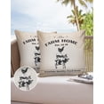 thumbnail image 1 of Outdoor Throw Pillow Cover Vintage Country Animal Cattle Pigs Hens Waterproof Cushion Covers 2 Pack Black Farm Home Pillow Cases Home Decoration for Patio Garden Couch Sofa, 1 of 7