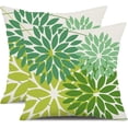 thumbnail image 1 of Outdoor Throw Pillow Covers 16x16 Inch Set of 2 Waterproof Spring Summer Geometric Elegant Dark Light Green Outdoor St Patricks Pillow Covers for Patio Funiture Garden Couch 168A, 1 of 5