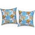 thumbnail image 1 of Outdoor Throw Pillow Covers 18\u201dx18\u201d, Decorative Pillow Covers for Patio Furniture, Modern Cushion Cases for Garden Couch Home Sofa Bed Office Chair, Pack of 2, Piermont Leaves Blue, 1 of 5