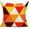 thumbnail image 1 of Outdoor Throw Pillow Covers 18x18 Set of 4 Boho Colorful Fun Mid Century Modern Home Décor Summer Fall Cushion Cases for Patio Furniture Couch Living Room,Geometric Yellow Orange, 1 of 4