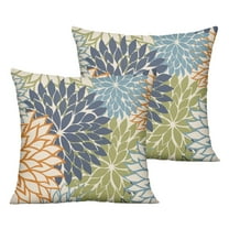 Outdoor Throw Pillow Covers 20x20 Inch Waterproof Spring Summer Floral Art Modern Classic Outdoor Pillow Covers for Patio Funiture Garden Couch