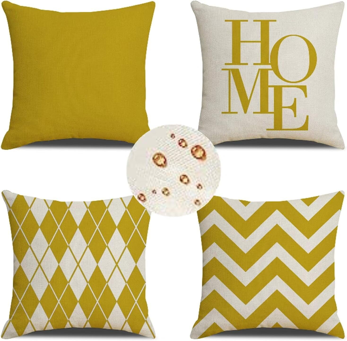 Pillow Covers Yellow And White Outdoor Cushions Cushion Cover