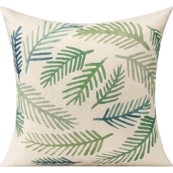 Outdoor Throw Pillow Covers for Patio Funitures Summer Green Decor Accent Pillows for Porch Bench 18 x 18 Summer Tropical Forest Cushions