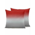 thumbnail image 1 of Outdoor Throw Pillow Set of 2, Red Gray Ombre Waterproof Pillow with Insert Included, Modern Gradient Abstract Art Decorative Accent Cushion Sofa Pillows for Patio Porch, 16 x 16 In, 1 of 8