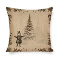 thumbnail image 1 of Outdoor Throw Pillows Christmas Tree Snowflake Snowman Vintage Rustic Pillowcase 20"x20" Merry Christmas Snowflake Decorative Square Pillowcase Cushion Case Decor for Sofa Couch, 1 of 7