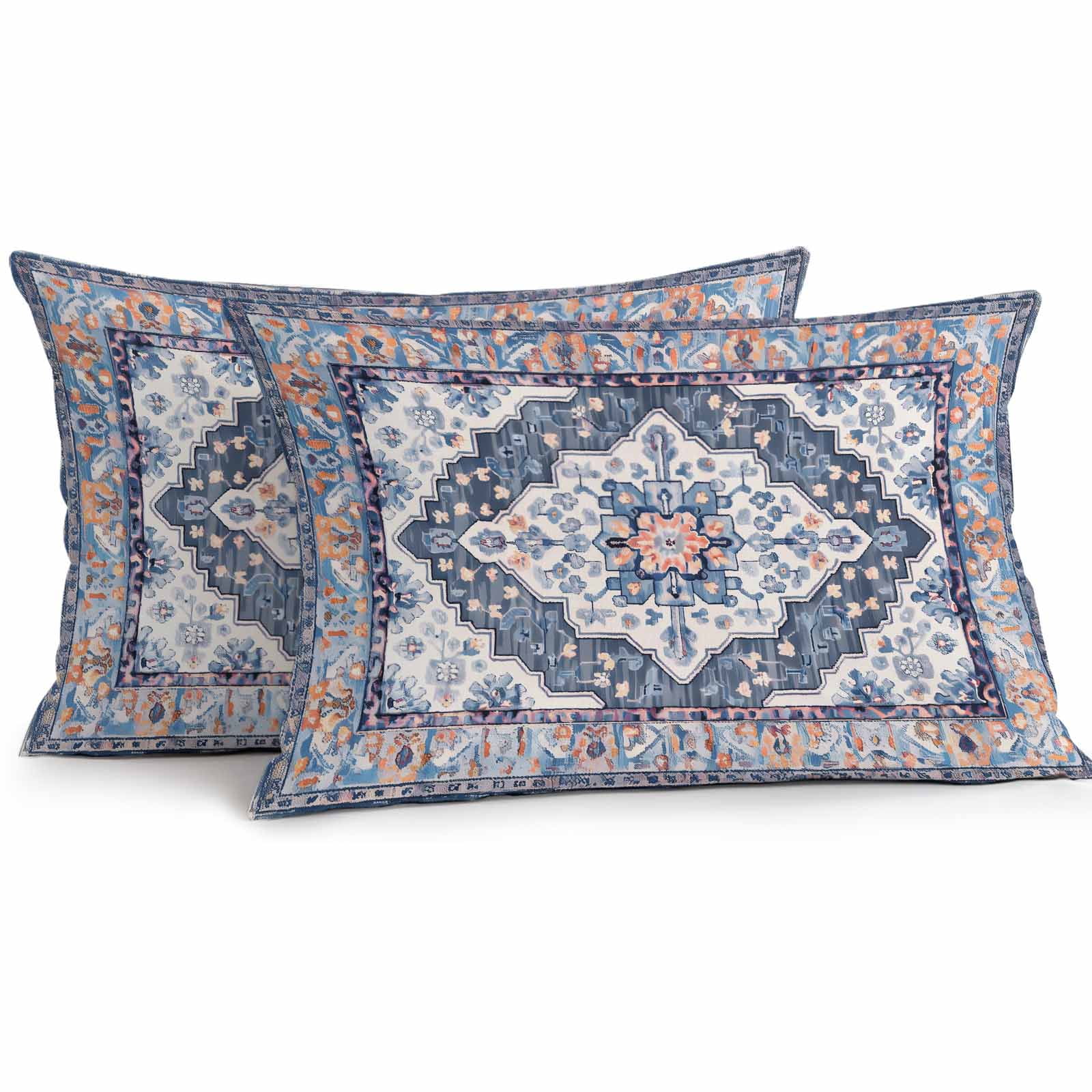 Outdoor Throw Pillows Covers 12X20 Set of 2 Waterproof Retro Boho