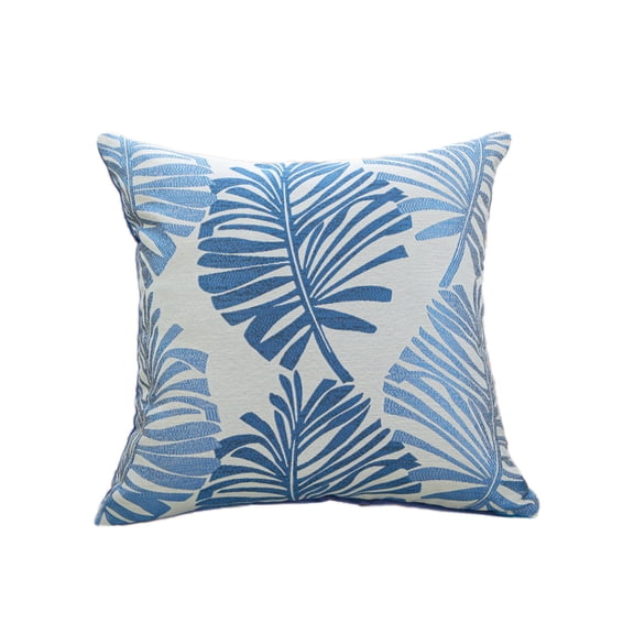 Outdoor Throw Pillows with Inners, All Weather Patio Pillows, Square Pillows Decorative for Sofa Patio Home Garden Furniture, 17.7x17.7 Inch, Summer Tropical Leaves