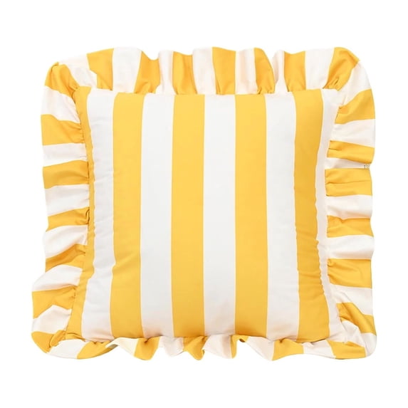 Outdoor Throw Pillows, Velvet Decorative Pillows, Ruffled Decorative Pillows (with filling), Perfect for Sofas, Bedrooms, and Living Rooms—Soft Home Textile Accessories