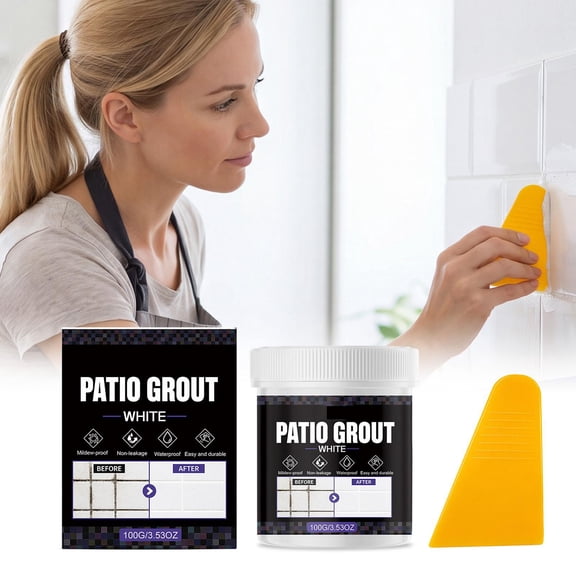 Outdoor Tile Grout, Patio Tile Grout Weatherproof Grout Durable Grout Non-Shrink Crack-Resistant Mildew-Resistant Easy-To-Apply Quick-Drying, for Home Renovators Refreshing Patio