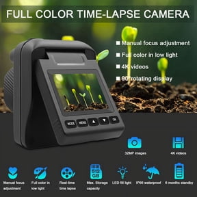 Outdoor Time Lapse Camera 32MP Waterproof Timelapse Camera Recorder with 90 Degree Rotating Screen 6 Months Battery Life