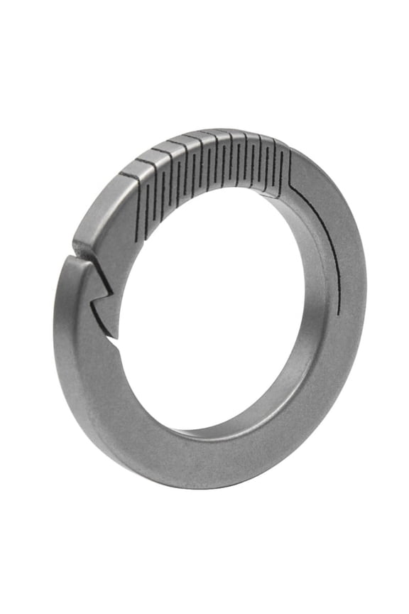 Outdoor Titanium Carabiner Keyring Lightweight Round Carabiner Clip Anti-Lost Quick Release Spring Snap Keyring